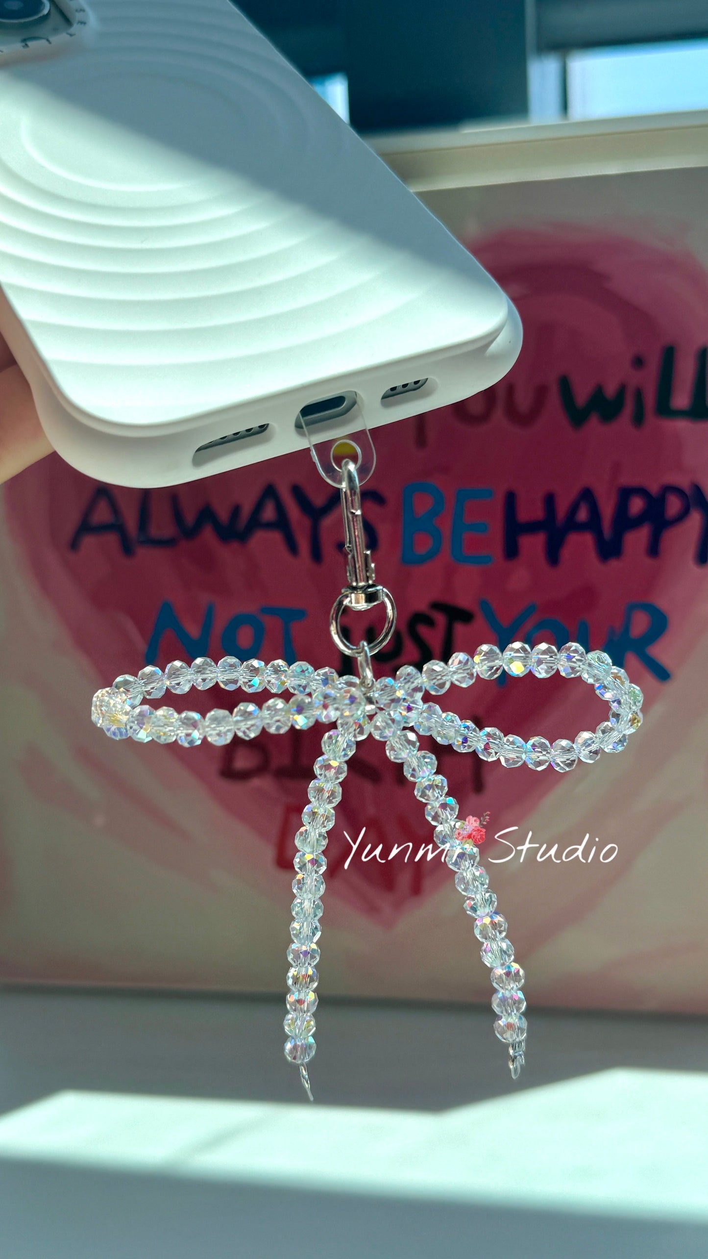 Crystal phone chain