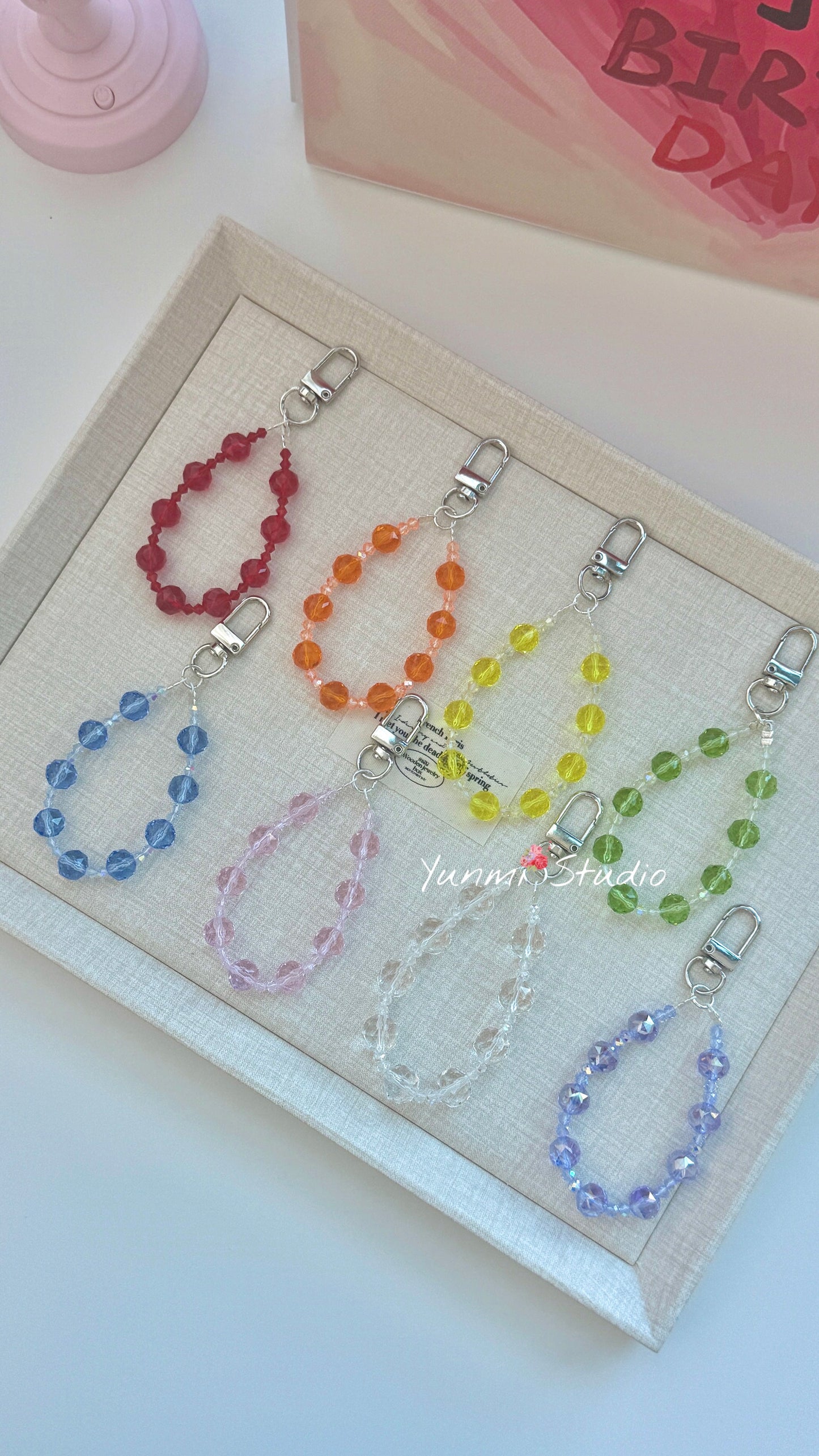 Crystal phone chain
