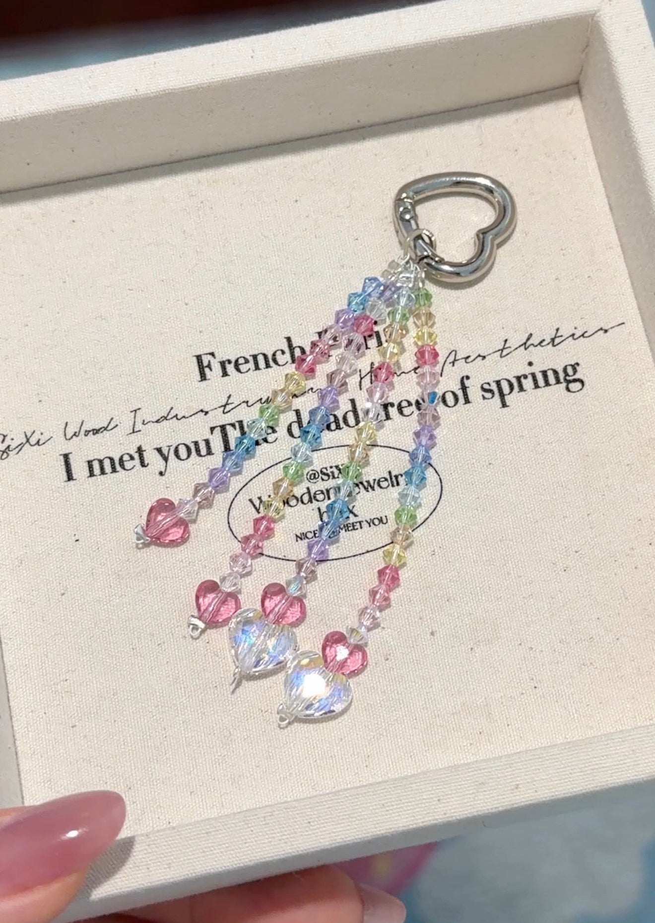 Rainbow Crystal Phone Charm – Dazzling Swarovski Shine