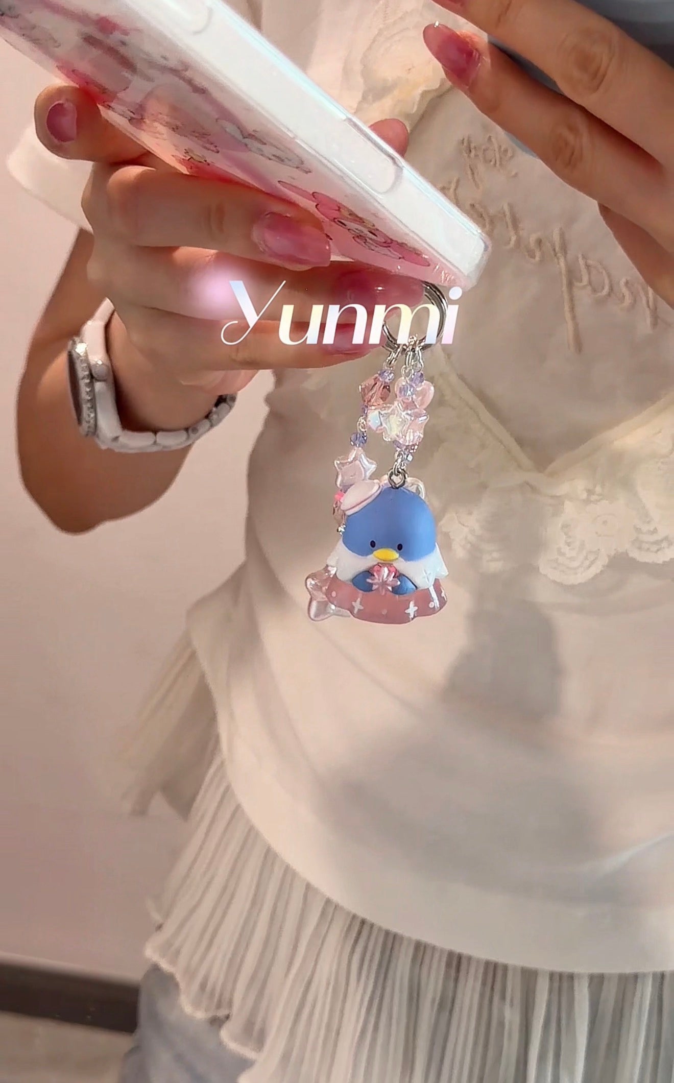Pink Angel Wish Phone Charm – Dreamy & Divine