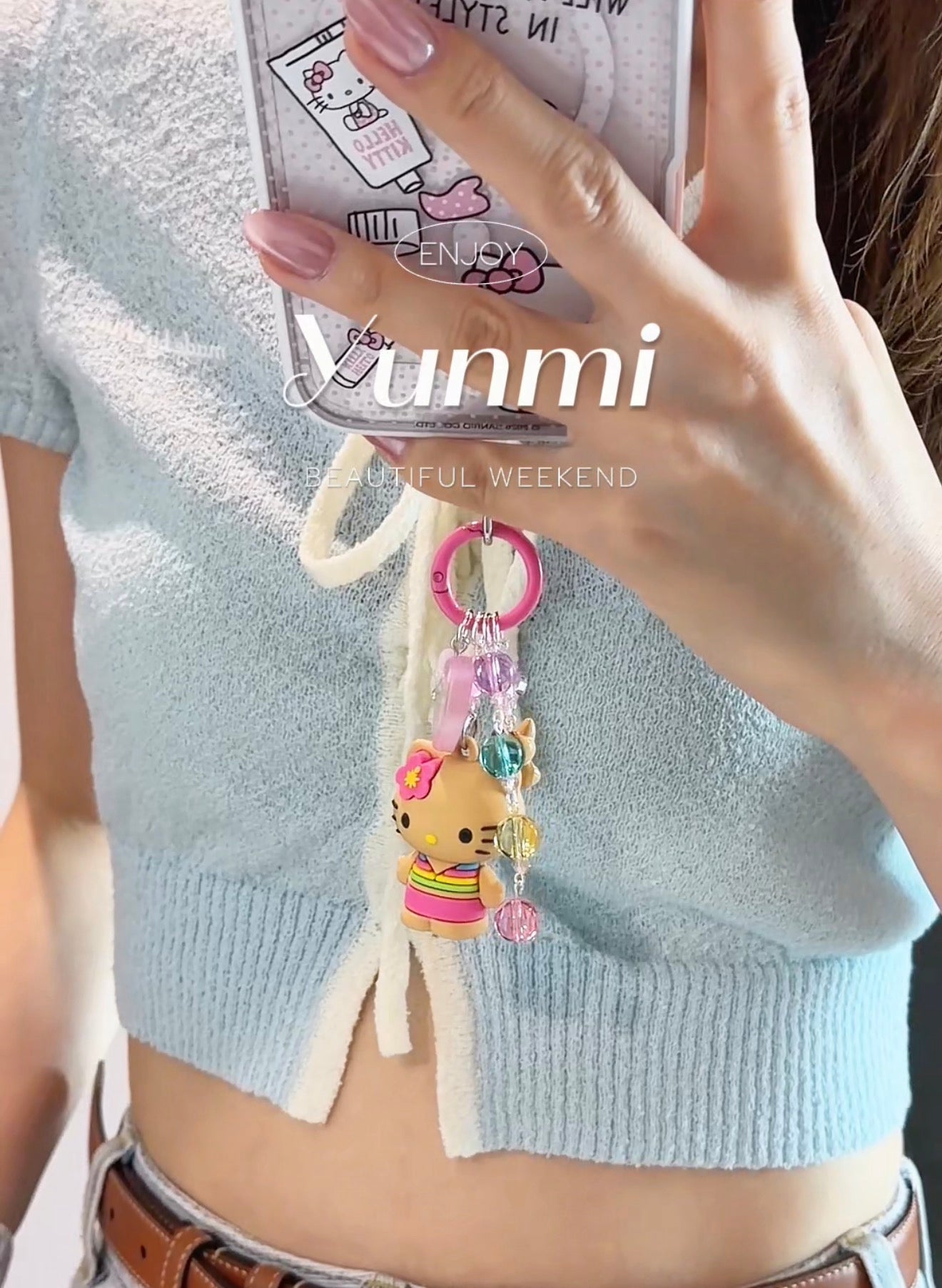 Sun-Kissed HK Hawaiian Charm – Official Japanese doll, Handcrafted Chain