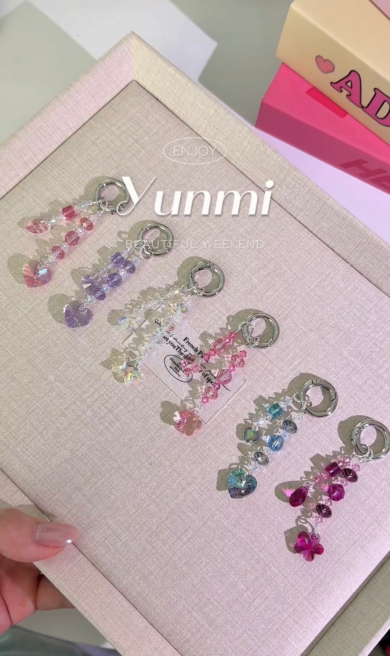 Austrian Crystal Mini Charm – 2-in-1 Phone Strap & Keychain