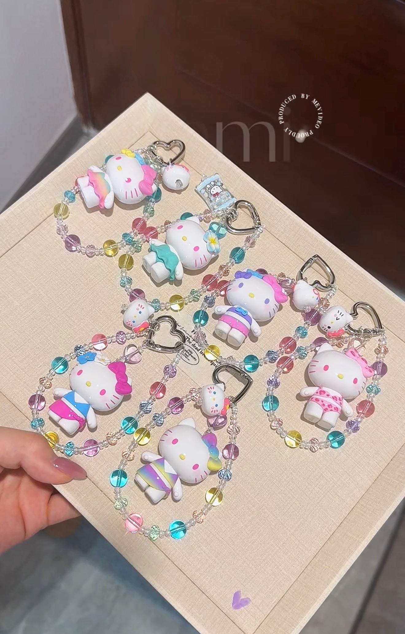 Bikini HK Charm – 2-in-1 Bag & Key Accessory with Bubble Beads