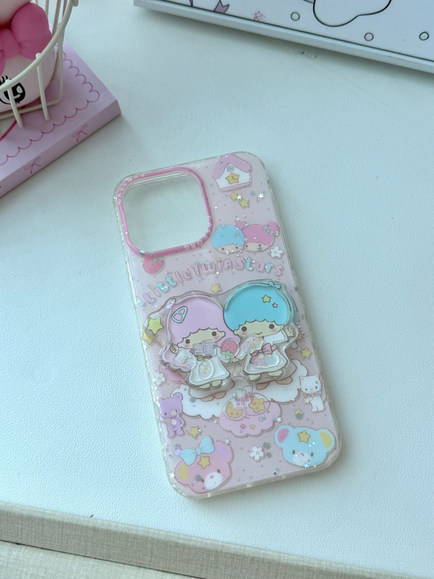 Little Twin Stars 3D Decorative Case โ Dreamy Charm, Non-Magnetic Design