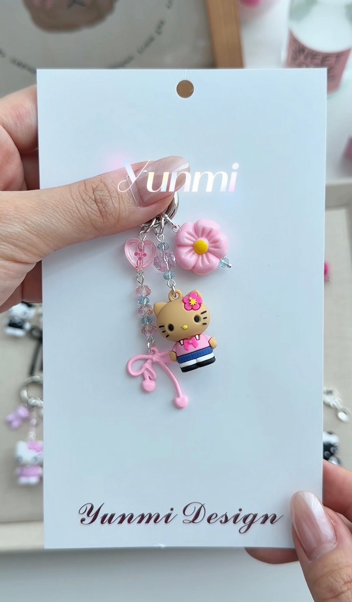 Sanrio HK Silicone Phone Charm โ Soft-Touch Mascot, Original Handcrafted Chain