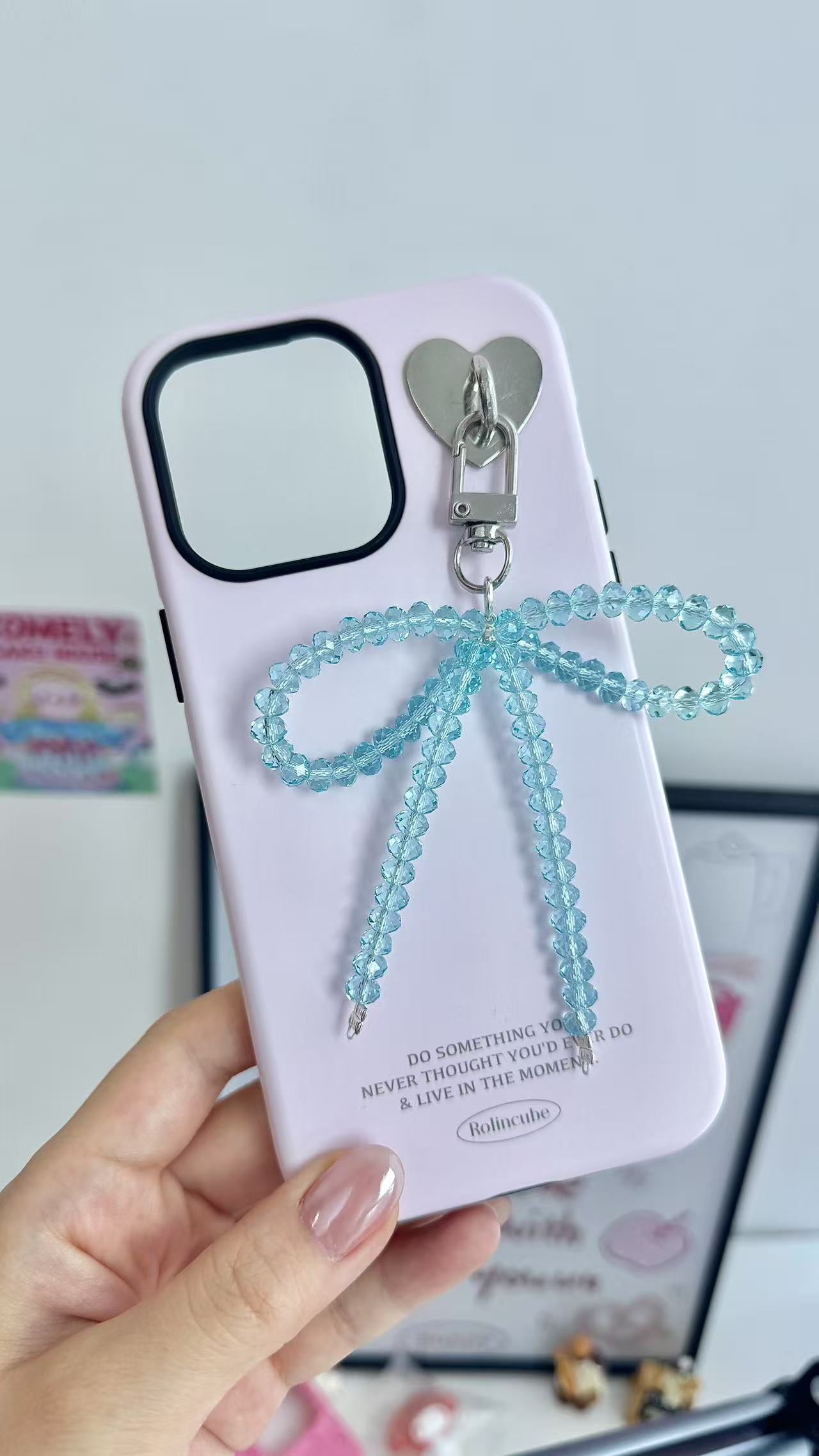 Crystal phone chain
