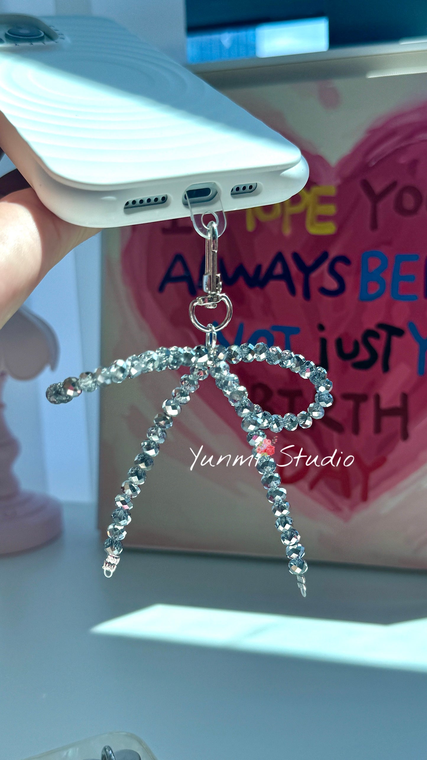 Crystal phone chain