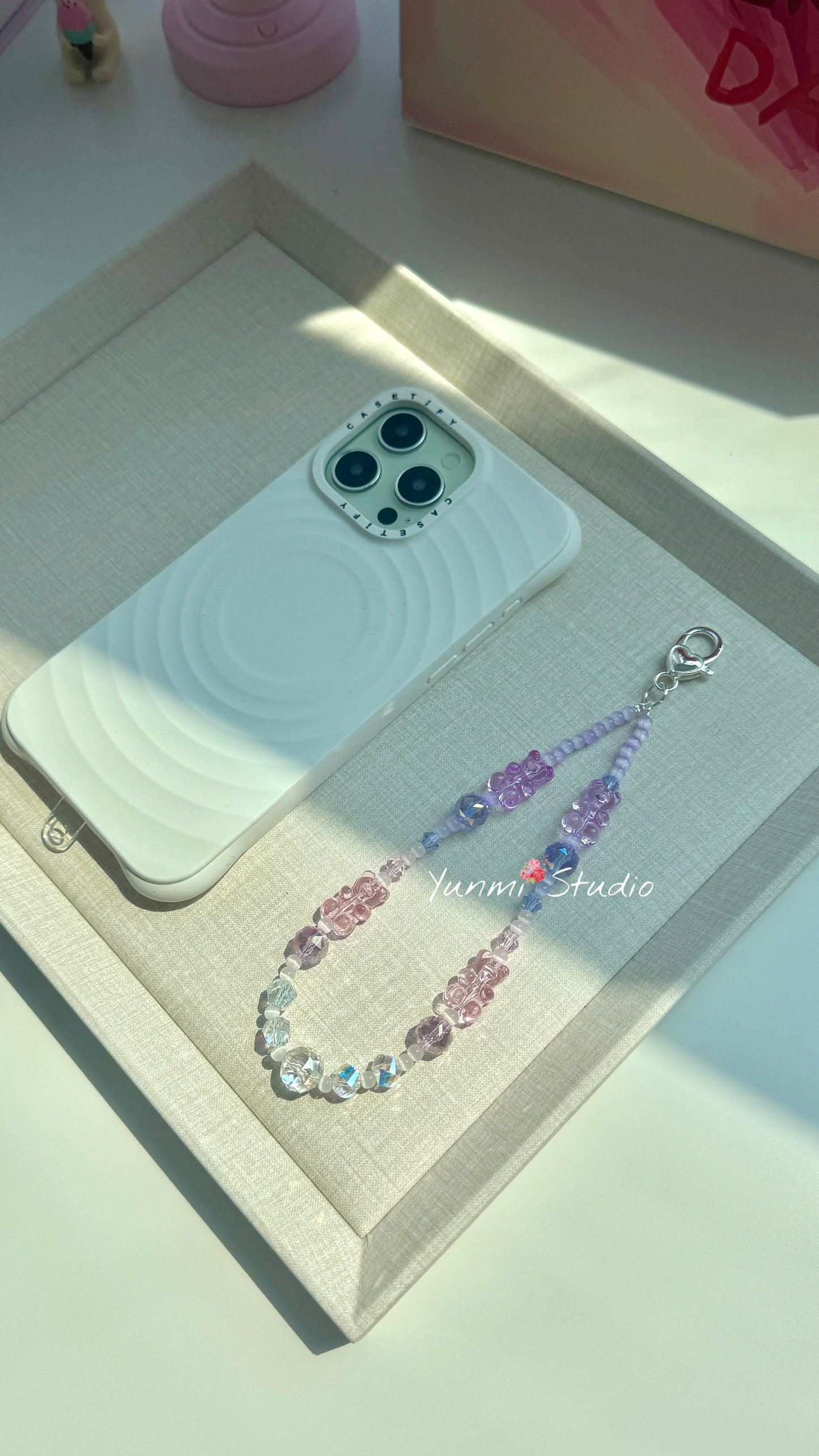 colorful bear phone charm