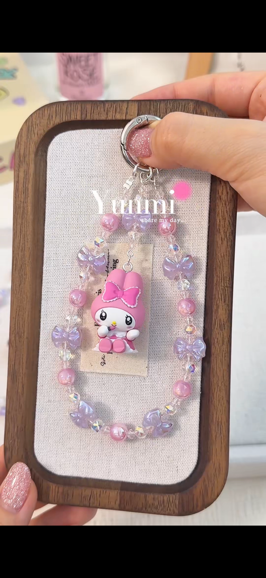 My Melody Phone Charm – Sweet Pink Bunny, Original Handcrafted Design