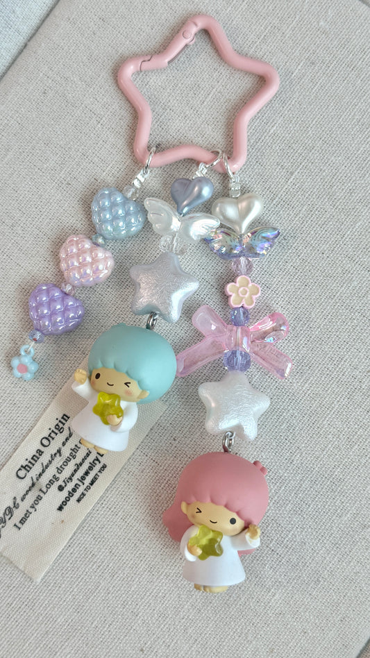Little Twin Stars 2-in-1 Phone & Bag Charm – Original Handcrafted Design