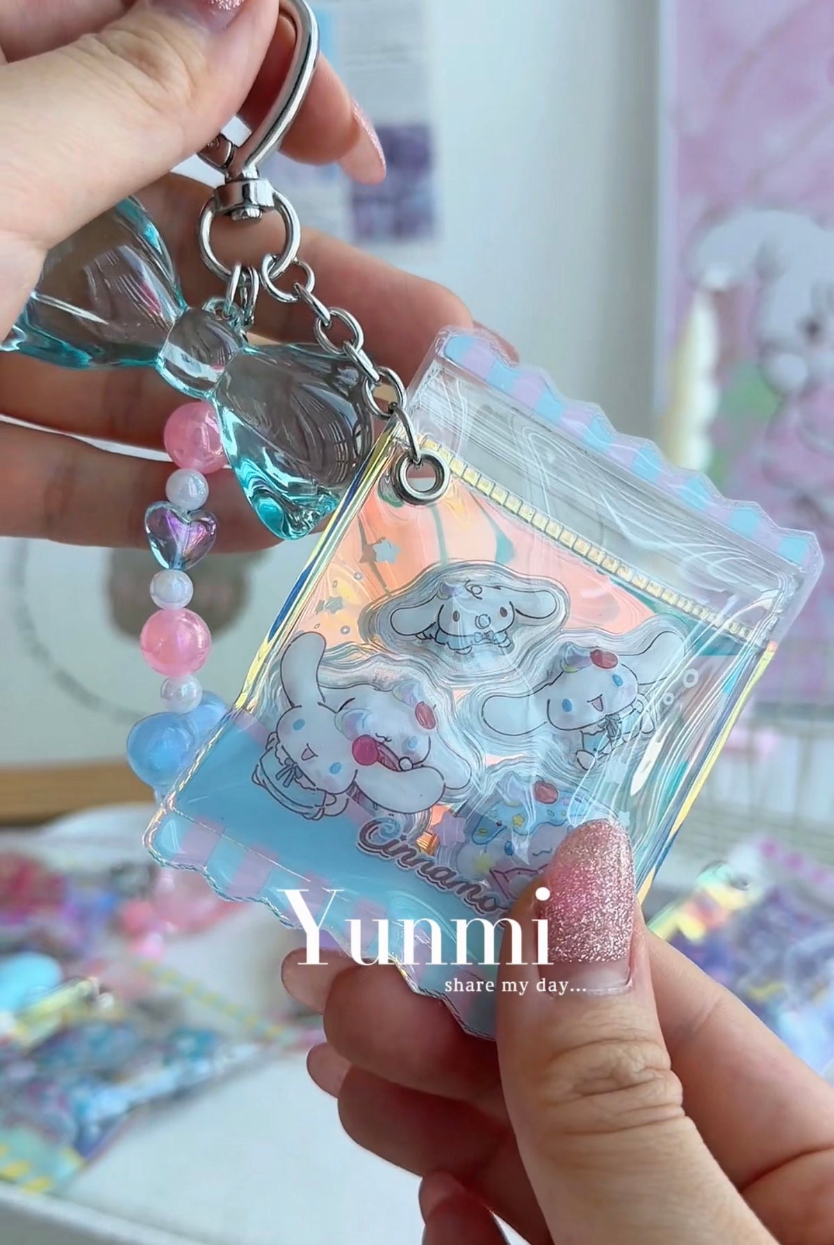 Japan Sanrio Candy Pouch Keychain – Sweet & Transparent Mini Bag Charm