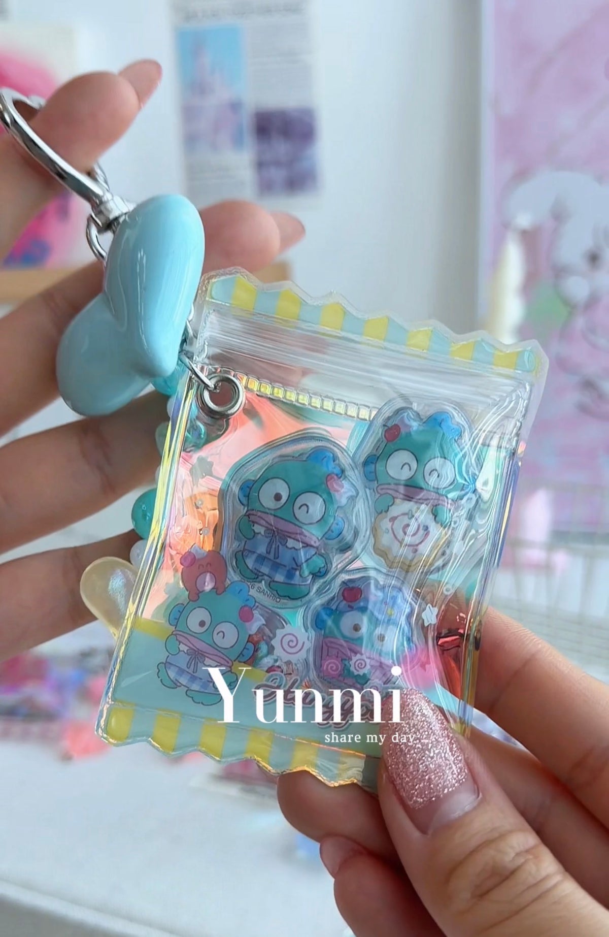 Japan Sanrio Candy Pouch Keychain – Sweet & Transparent Mini Bag Charm