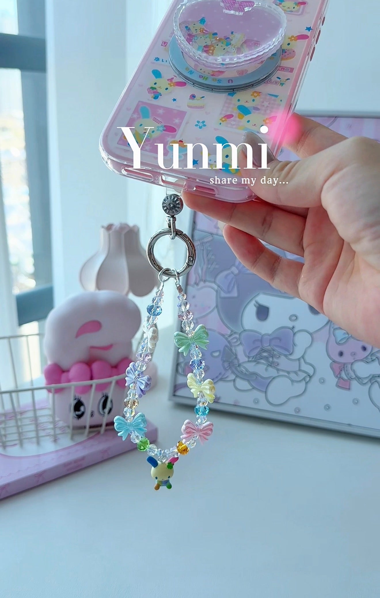 Rainbow Usahana Phone Strap – Cute & Colourful  Charm