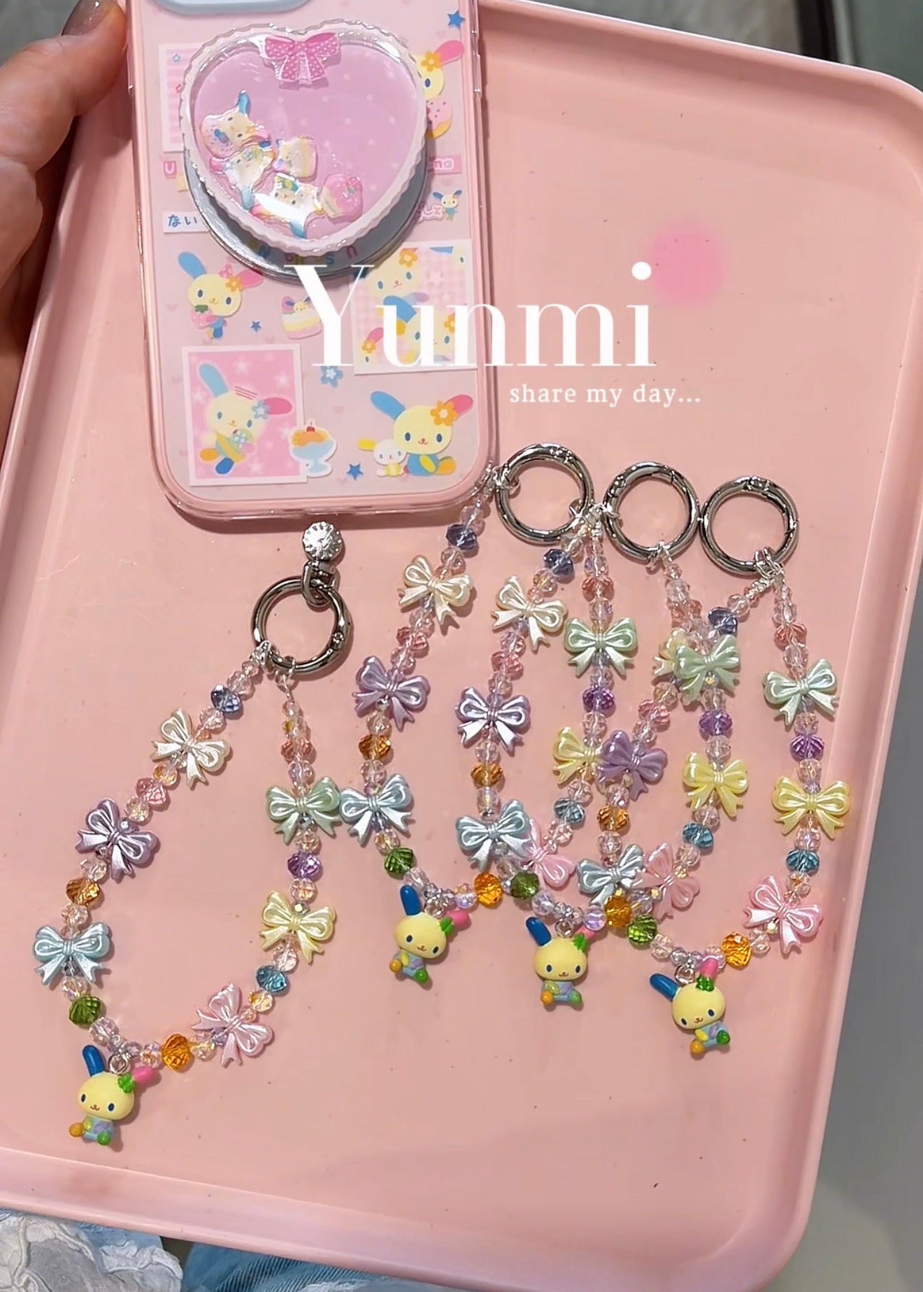 Rainbow Usahana Phone Strap – Cute & Colourful  Charm