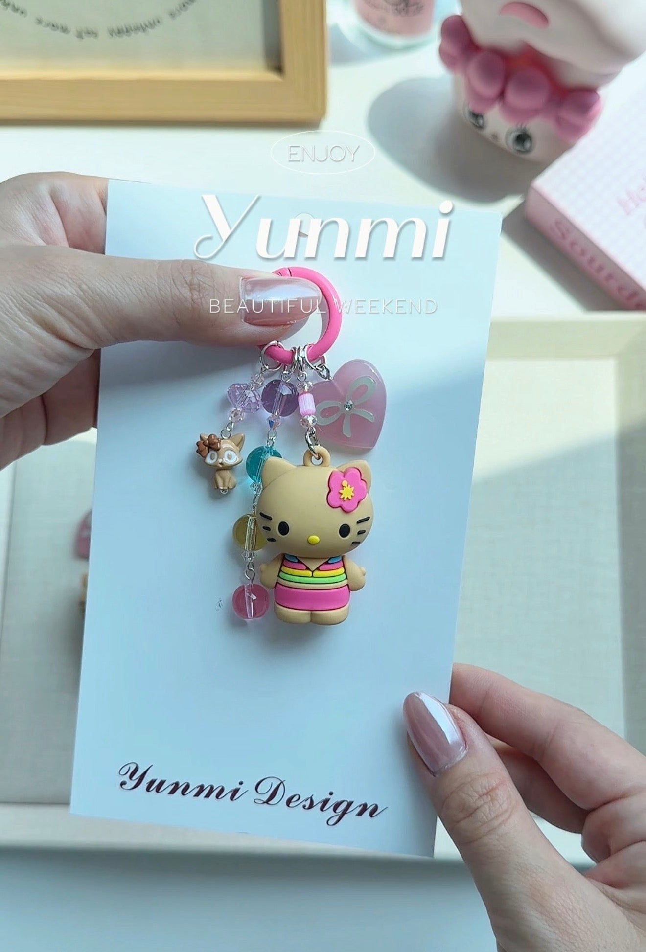 Sun-Kissed HK Hawaiian Charm – Official Japanese doll, Handcrafted Chain