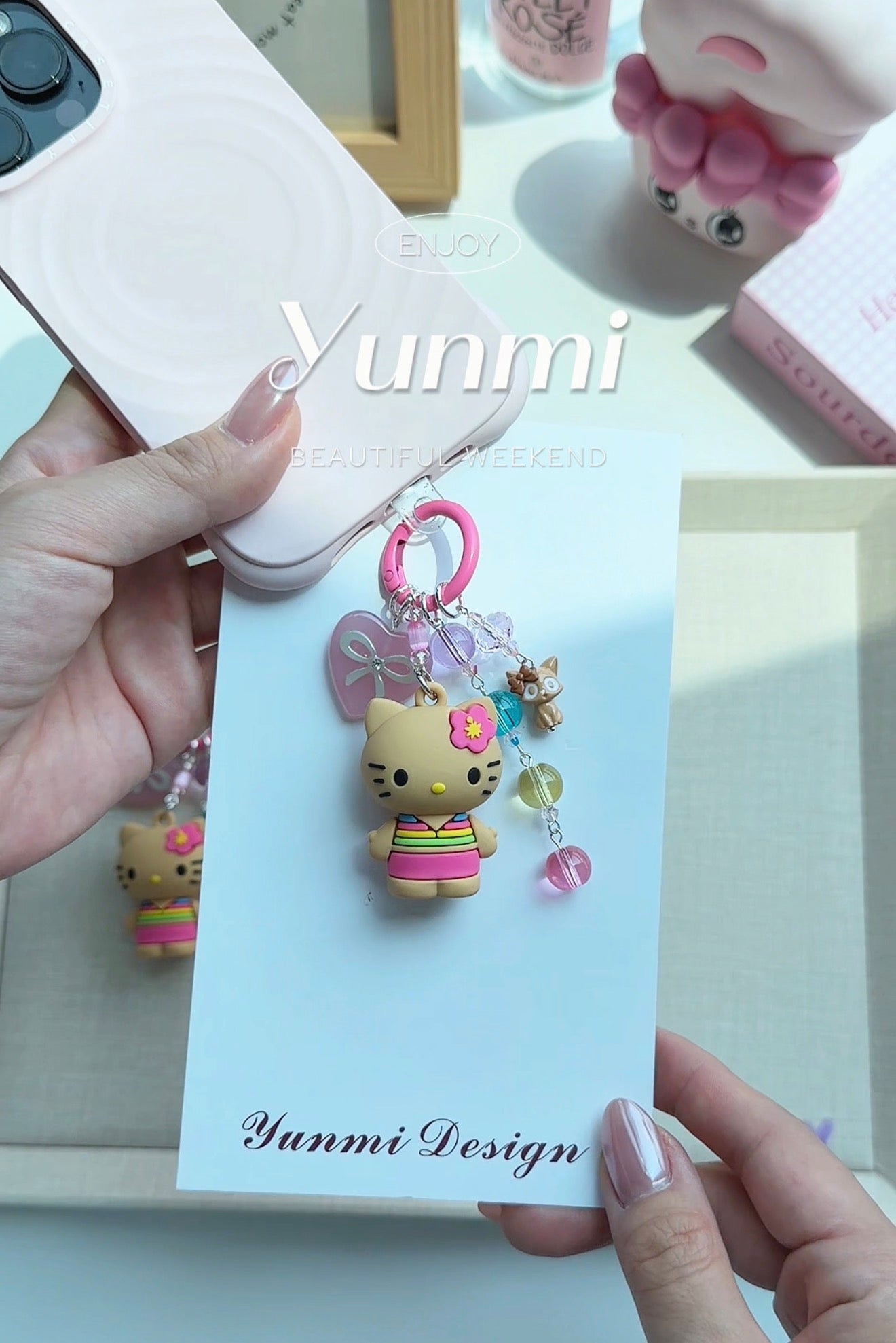Sun-Kissed HK Hawaiian Charm – Official Japanese doll, Handcrafted Chain