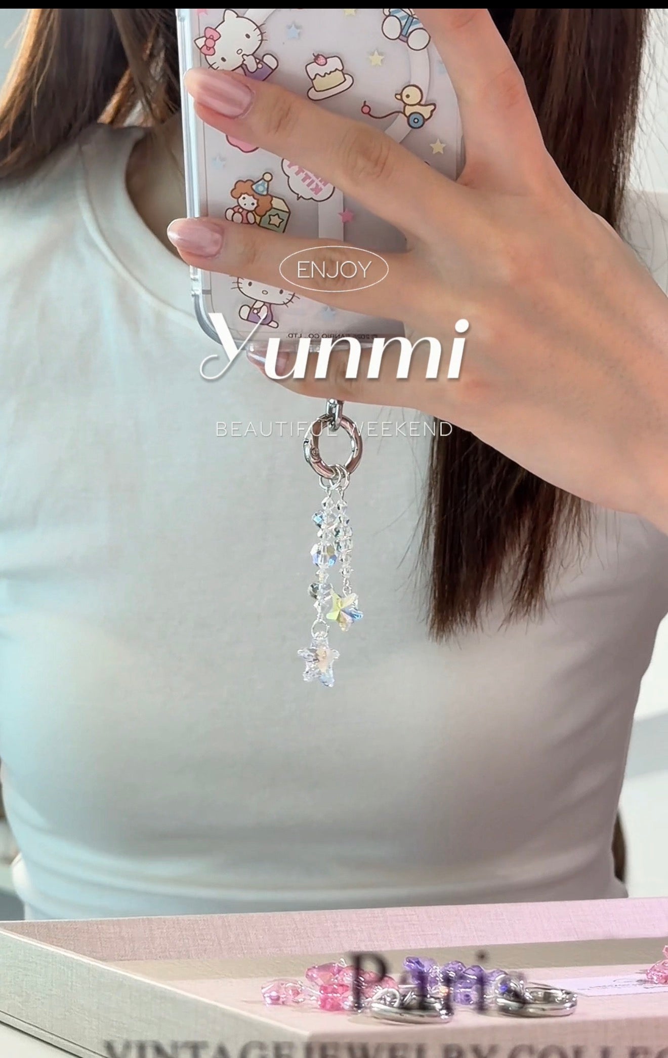 Austrian Crystal Mini Charm – 2-in-1 Phone Strap & Keychain