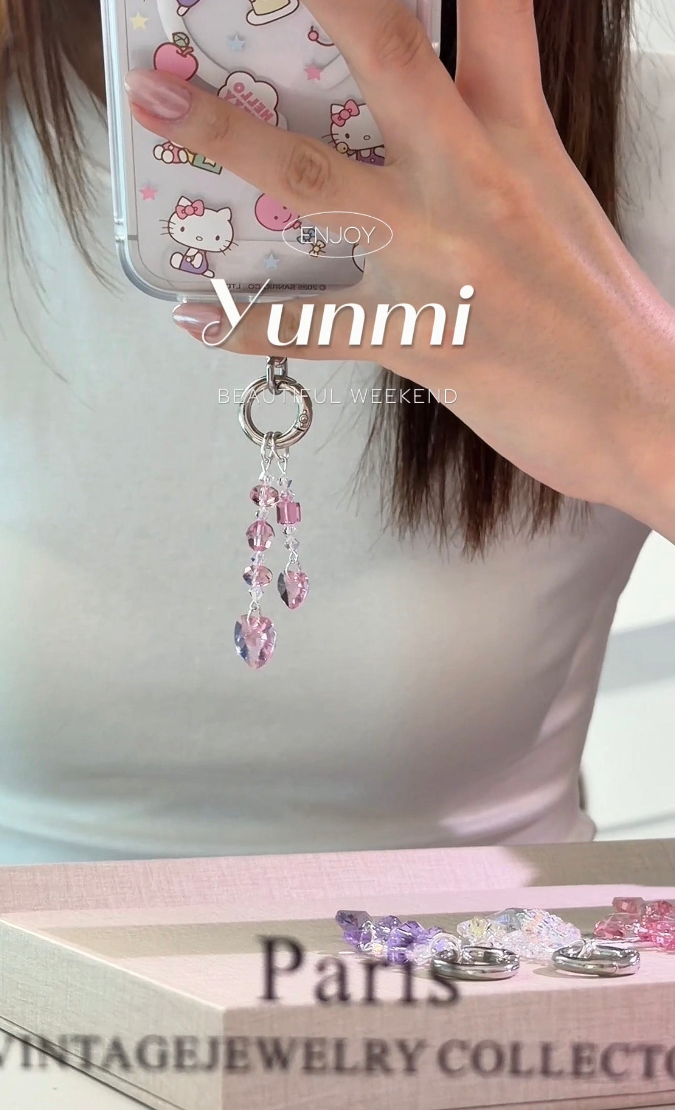 Austrian Crystal Mini Charm – 2-in-1 Phone Strap & Keychain