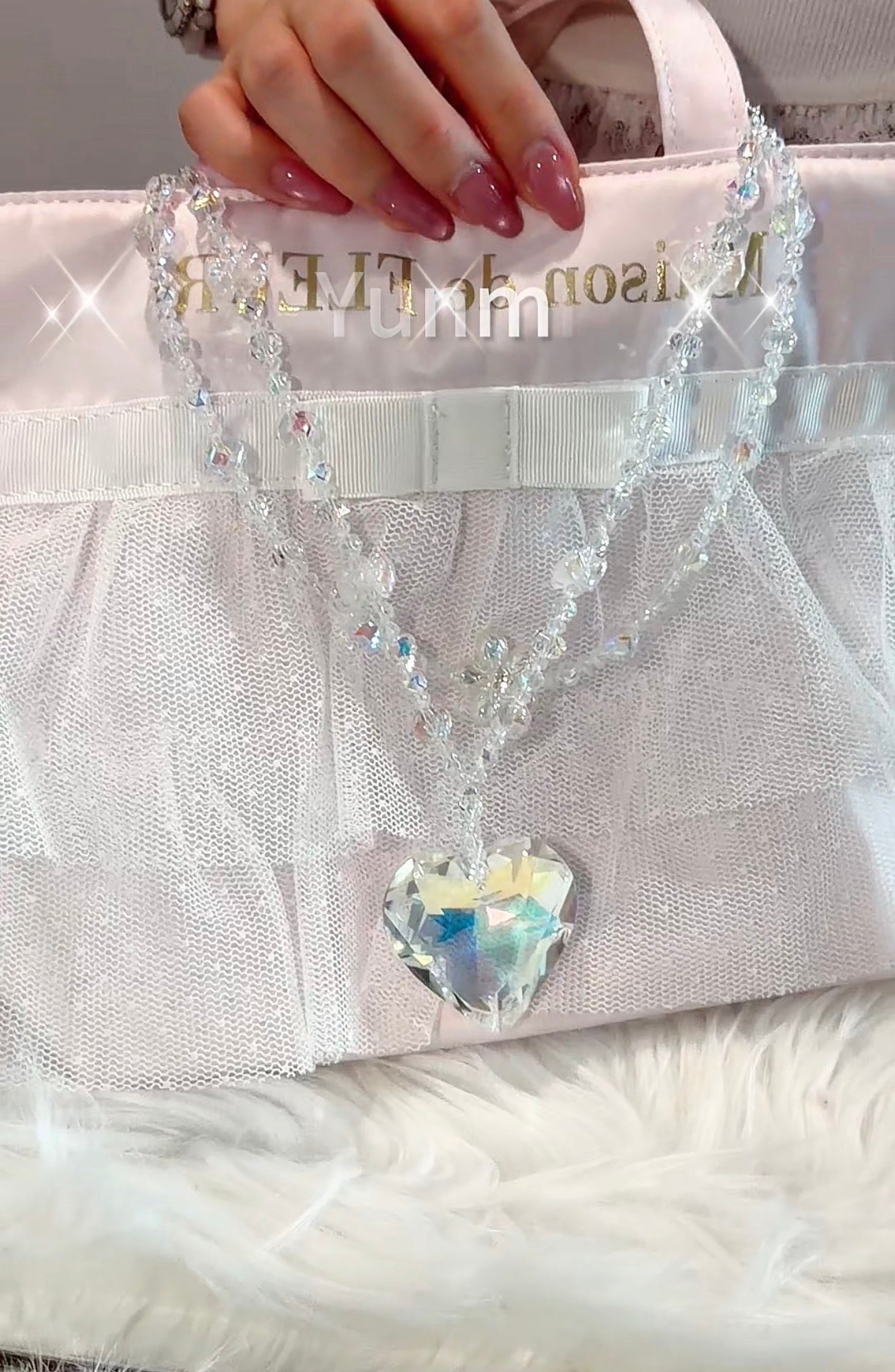Austrian 3D Crystal Heart Bag Charm – Extreme Sparkle, Original Design