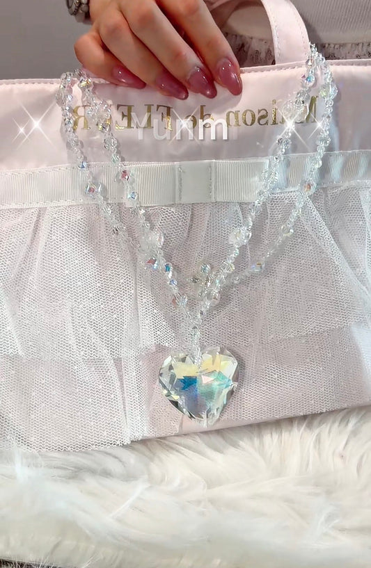 Austrian 3D Crystal Heart Bag Charm – Extreme Sparkle, Original Design