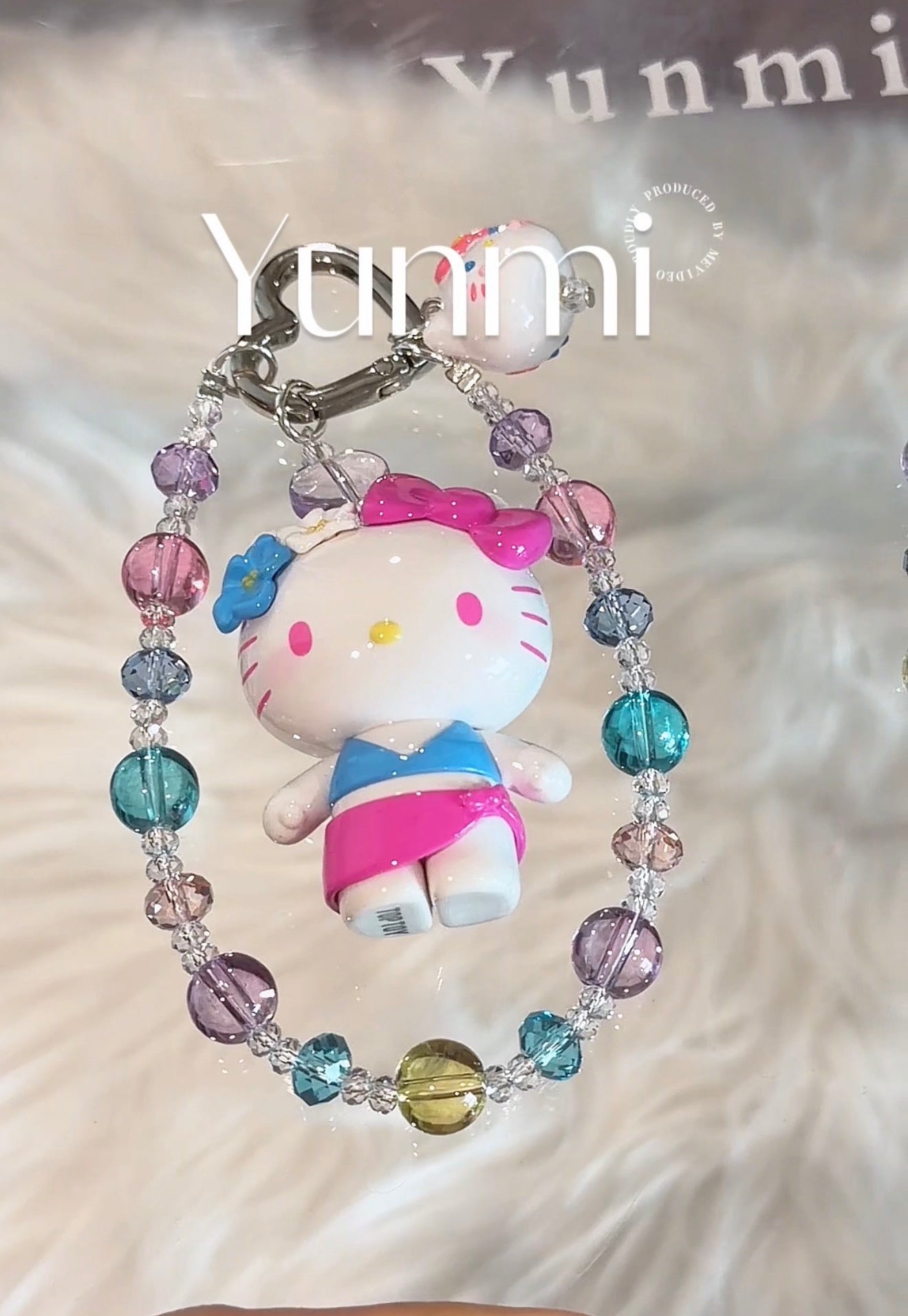 Bikini HK Charm – 2-in-1 Bag & Key Accessory with Bubble Beads