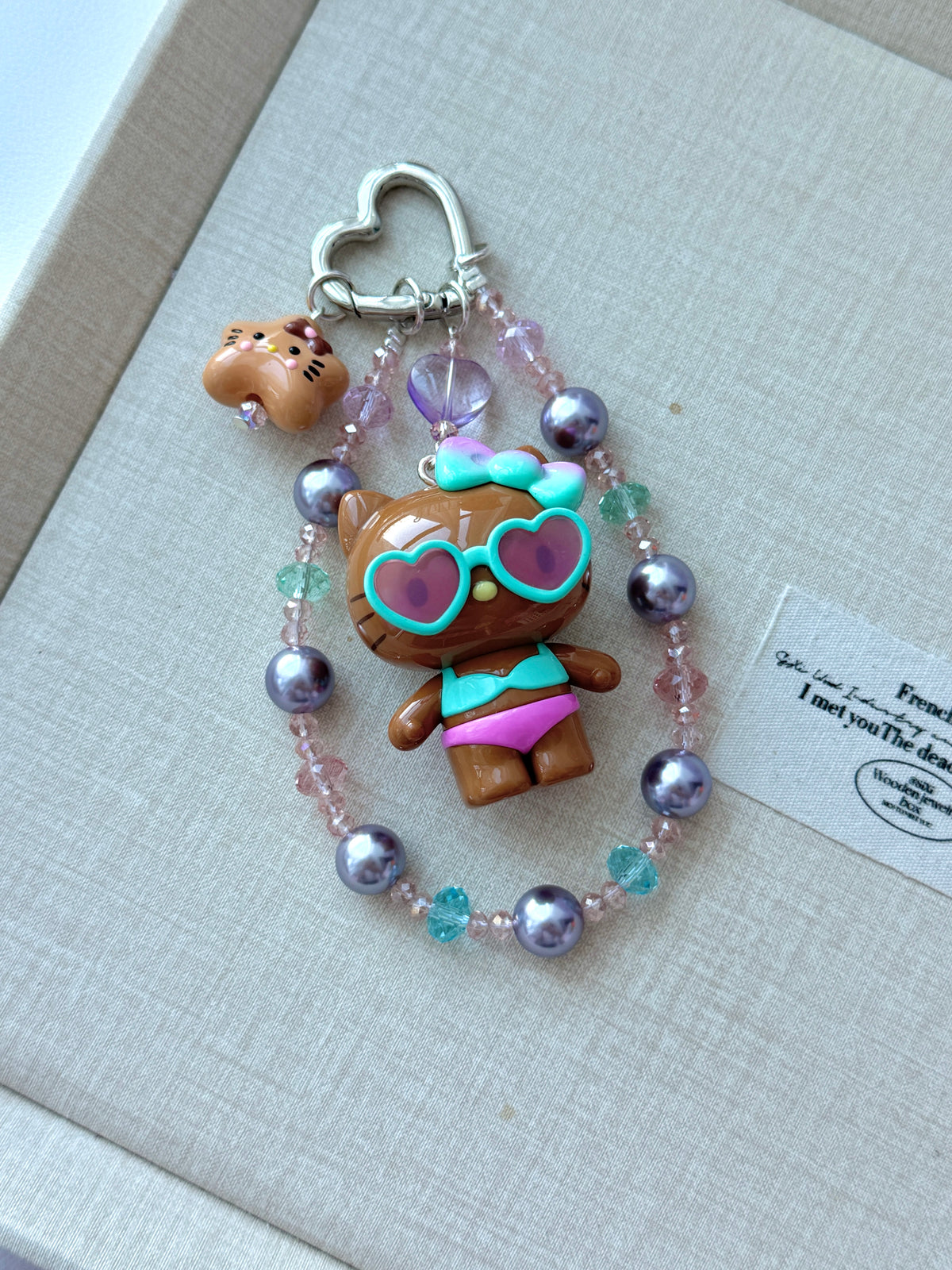 Bikini HK Charm – 2-in-1 Bag & Key Accessory with Bubble Beads