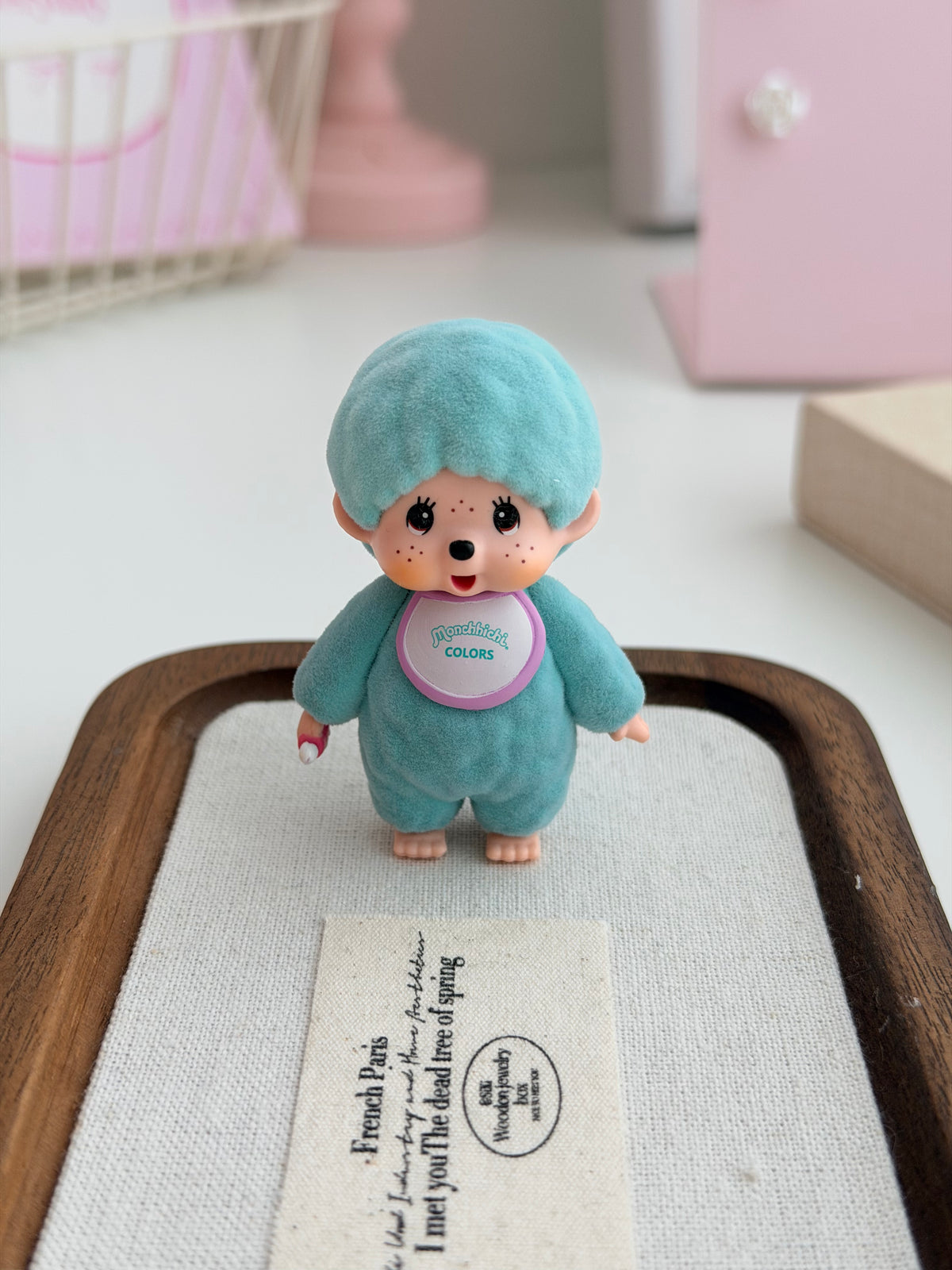 Monchhichi Flocked Keychain – Colorful Velvet Finish, Handcrafted Original Accessory