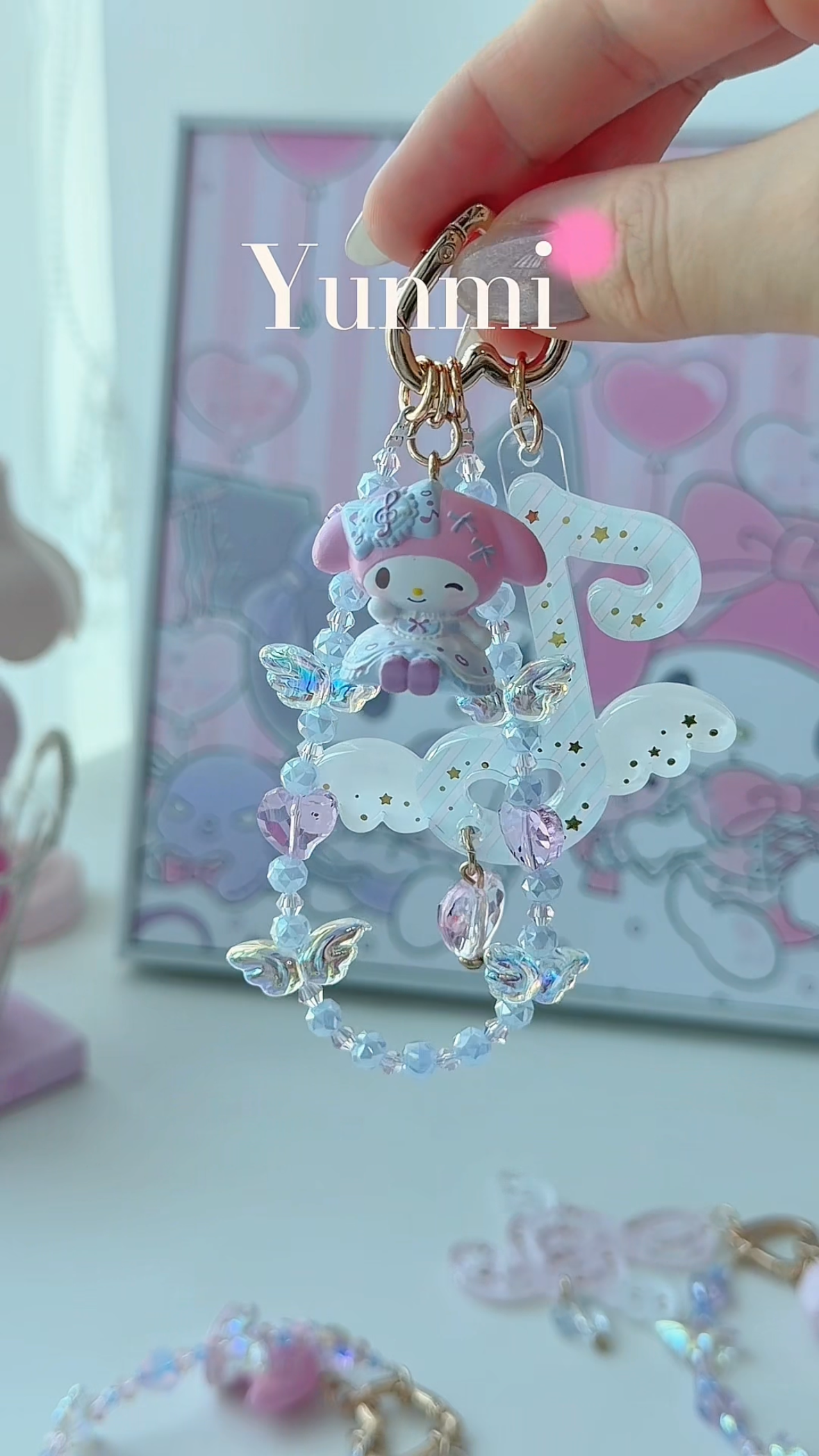 Sanrio Melody Phone Chain – Music Note Accents, Original Handcrafted Accessory