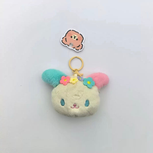 Usahana Plush Bag Charm – Colourful Summer Bunny, Officially Licensed Sanrio