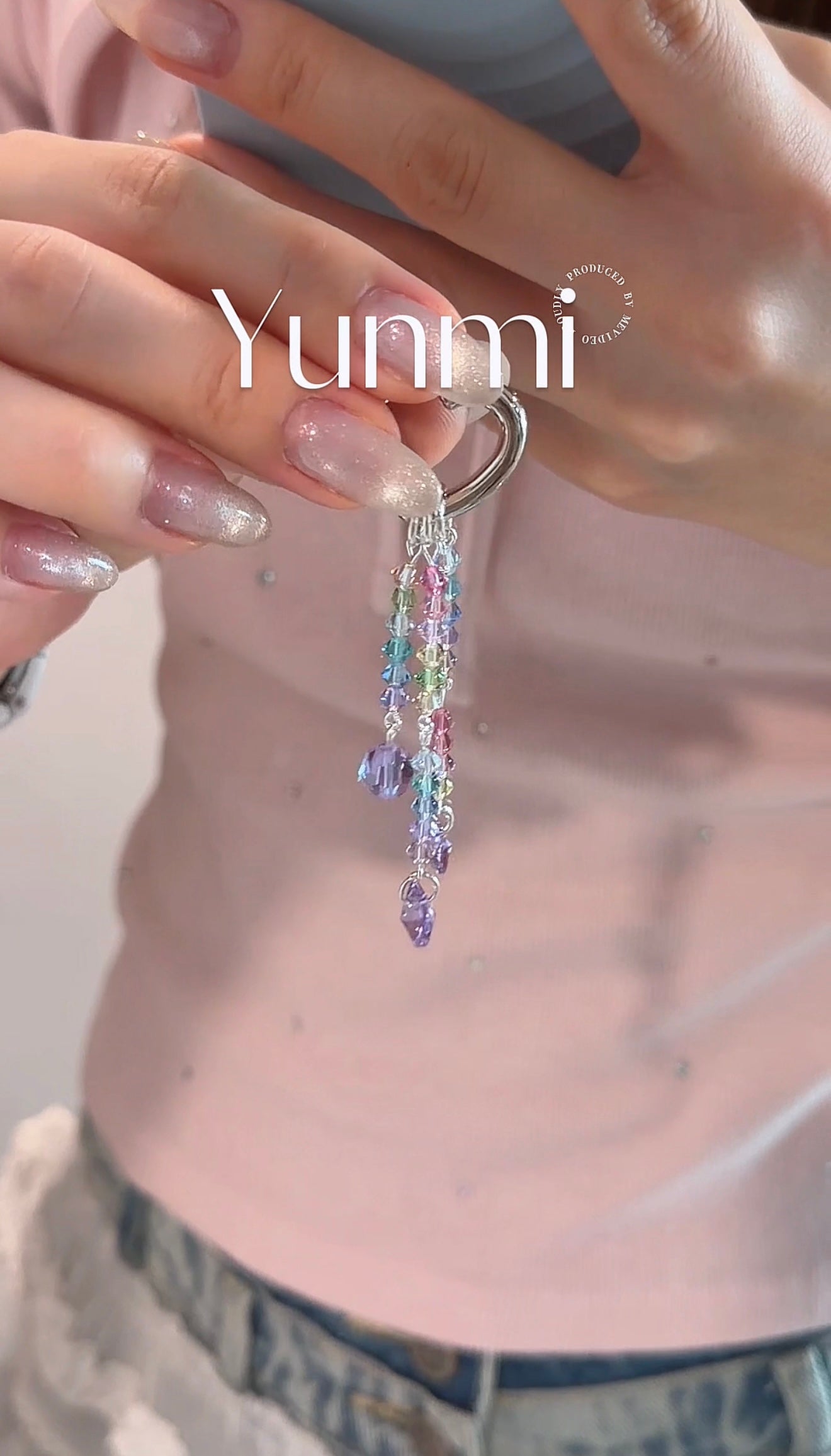 Austrian Crystal Rainbow Charm – Dazzling Iridescent Phone & Bag Accessory