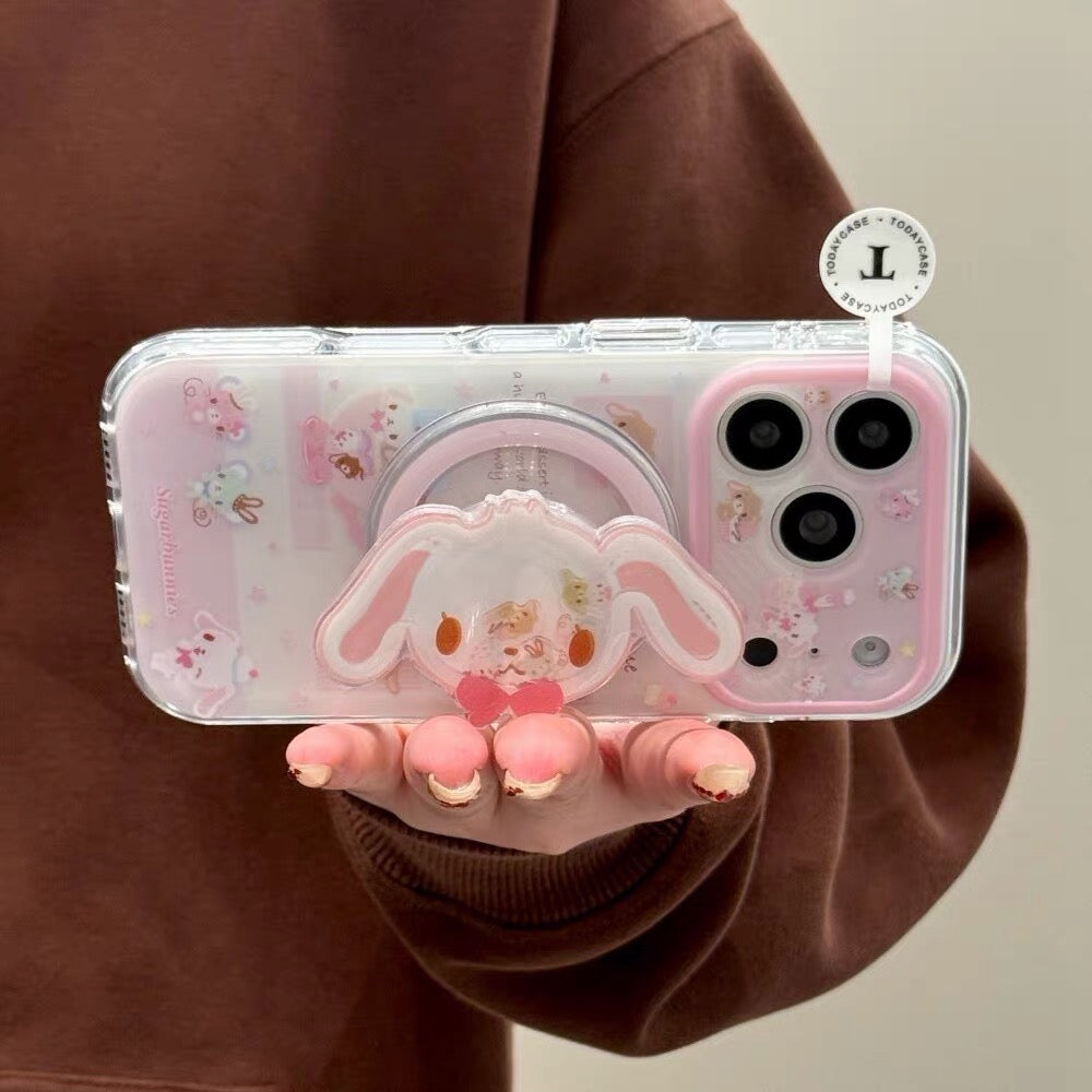 Sugar Bunny Magnetic Case + Stand – Sweet Kawaii Protection with Smart Grip