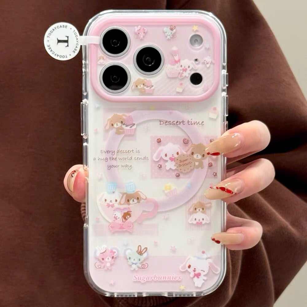 Sugar Bunny Magnetic Case + Stand – Sweet Kawaii Protection with Smart Grip